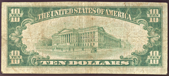 1929 $10.00. Smyrna, DE Charter# 2336 Ty. 1. F.