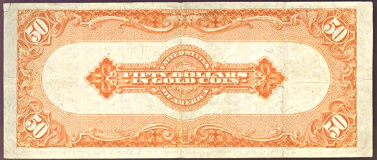 1922 $50.00.  VF.