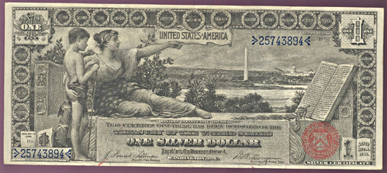 1896 $1.00.  XF.