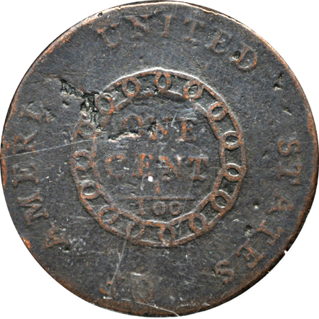 1793 "AMERI." In Legend (S-1, R-4). PCGS AG-3.