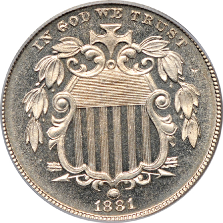 1881 PCGS PF-64.