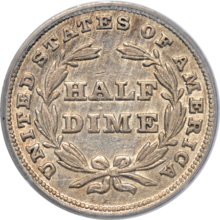 1838 No Drapery, Small Stars. PCGS AU-50.