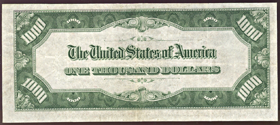 1934-A $1,000.00 Atlanta.  XF.