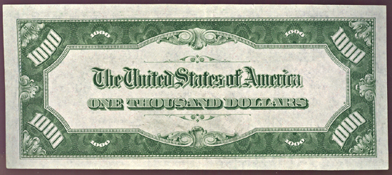 1934-A $1,000.00 Chicago.  AU.