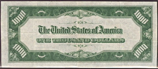 1934-A $1,000.00 Chicago.  CGA XF-40.