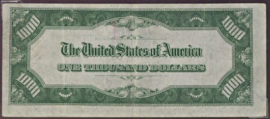 1934-A $1,000.00 Chicago.  CGC VF-35.