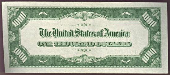 1934 $1,000.00 Kansas City.  AU.