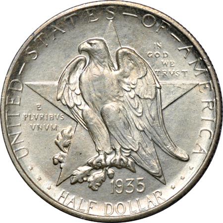 1935 (PDS) Texas commemorative half-dollars. PCGS MS-65.