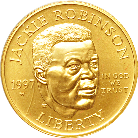 1997 Jackie Robinson Four Piece 50TH Anniversary Commemorative Coins Set.