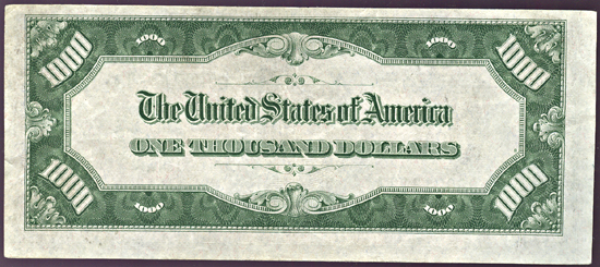 1934 $1,000.00 San Francisco.  XF.