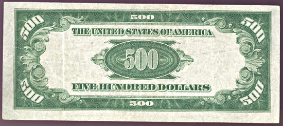 1934 $500.00 New York.  VF.