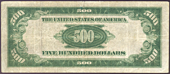 1934 $500.00 Philadelphia.  F.