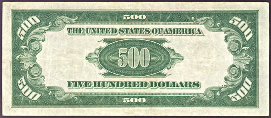 1934 $500.00 Dallas.  XF.