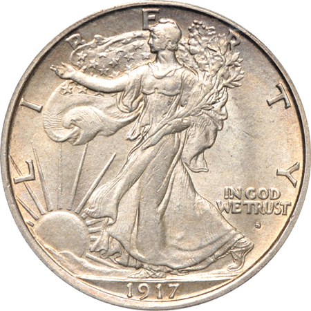 1917-S Obverse. PCGS MS-64.