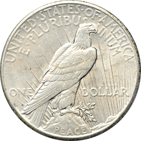 Album (1921 - 1935-S) of Peace dollars.