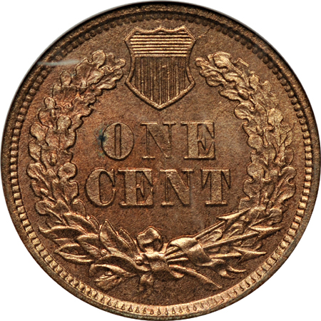 1864 Bronze w/o L. NGC MS-66 BN.