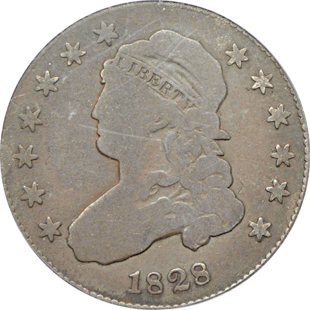 1828 25/50C (B-3) PCGS VG-8.