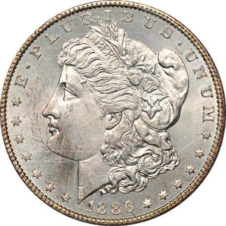 Twenty-two certified Morgan silver dollars.