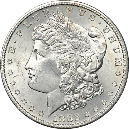 Partial album (1878 -1921-S) of Morgan silver dollars.