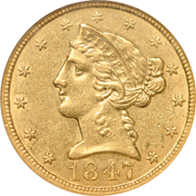 1847 NGC AU-58.