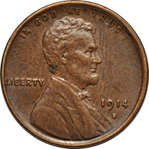 Thirty-two Lincoln cents.