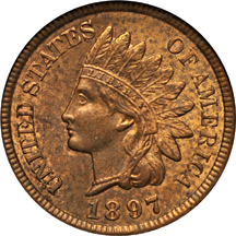 One certified Indian Head cent and Twelve certified Lincoln cents.
