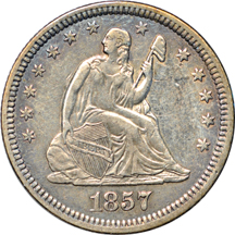 Partial Album (1838 - 1891) of Liberty Seated quarters.