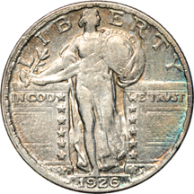 Partial album (1916 - 1930-S) of Standing Liberty quarters.