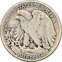 Partial album (1916 - 1947-D) of Walking Liberty half-dollars.