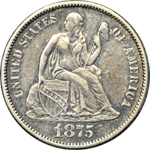 Partial album (1837 Lg. Dt. - 1891-S) of Seated Liberty dimes.