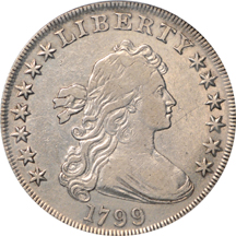 1799 Normal Date (B-9, BB-166, R-2). NGC VF-35.