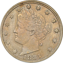 1885 ANACS XF-40.