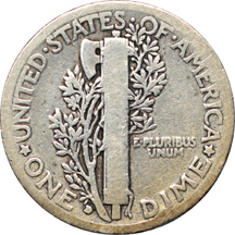 Album (1916 - 1945-S) of Mercury dimes.