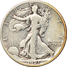 Album (1916 - 1947-D) Walking Liberty half-dollars.