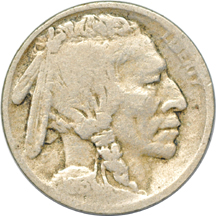 Album (1913 Variety 1 - 1938-D) of Buffalo nickels.