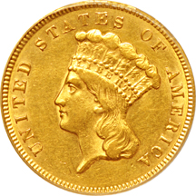 1874 PCGS AU-50.