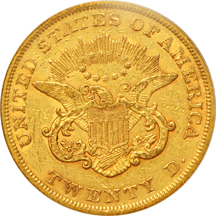 1854 PCGS XF-40.