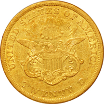 Five Piece 1850 U.S. Gold Type Set.