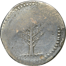 1652 Noe-2, "Straight Tree", Large Planchet (clipped) Massachusetts Pine Tree Shilling. Rarity-5, 41.2 grains.