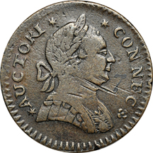 1788 Connecticut Copper. Miller 5-B.2, Low Rarity-5, 117.6 grains. VF.