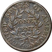 1807 Large Fraction, Perfect Date, ER Close To Hair (S-276, R-1). VF.