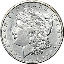 Partial Album (1897 - 1921) of Morgan dollars.