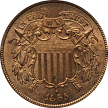 1865 NGC MS-64 RD.