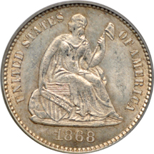 1868 PCGS MS-64.