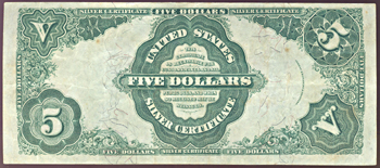 1891 $5.00.  VF.