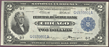 1918 $2.00 Chicago.  XF.