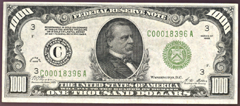 1928 $1,000 Philadelphia.  AU.