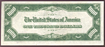 1928 $1,000 Philadelphia.  AU.