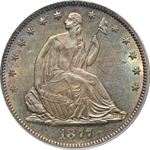 1877-S PCGS MS-64 (CAC). Ex:  Gil Clark.