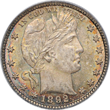 1892 PCGS MS-64.